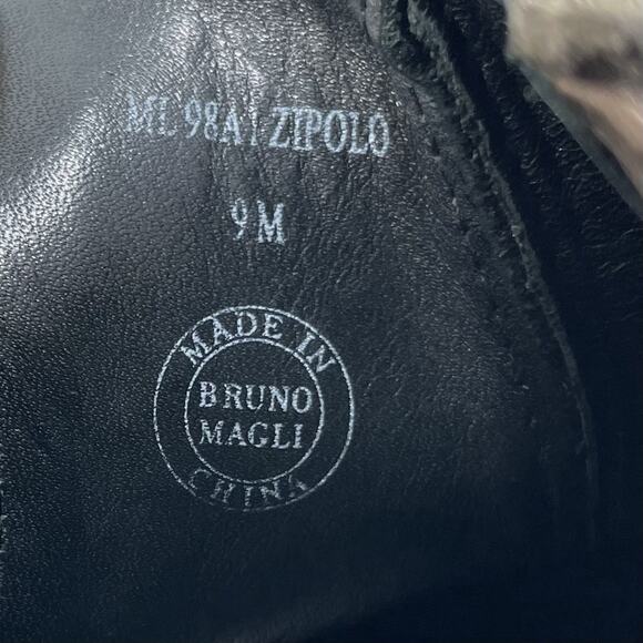 Bruno Magli Zipolo Two Tone Suede Pull On Ankle Boots Size Mens Size 9 M Buckle - Picture 8 of 11